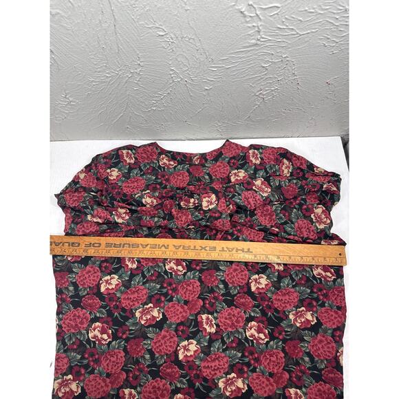 Country Sophisticates Pendleton Top Womens Red Floral VTG Blouse Oregon Size 22 - Picture 5 of 5